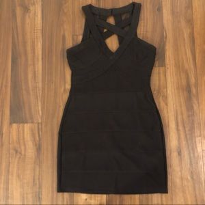 Black Crystal Doll Fitted Dress - Size 5